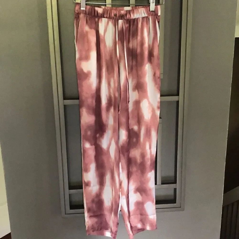 Dennis Basso Blush tie-dye lightweight lounge pants xxs